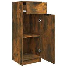 vidaXL Armadio da bagno Chêne fumé 32x34x90 cm Legno d'ingegneria - Castano - Visualizzare 8