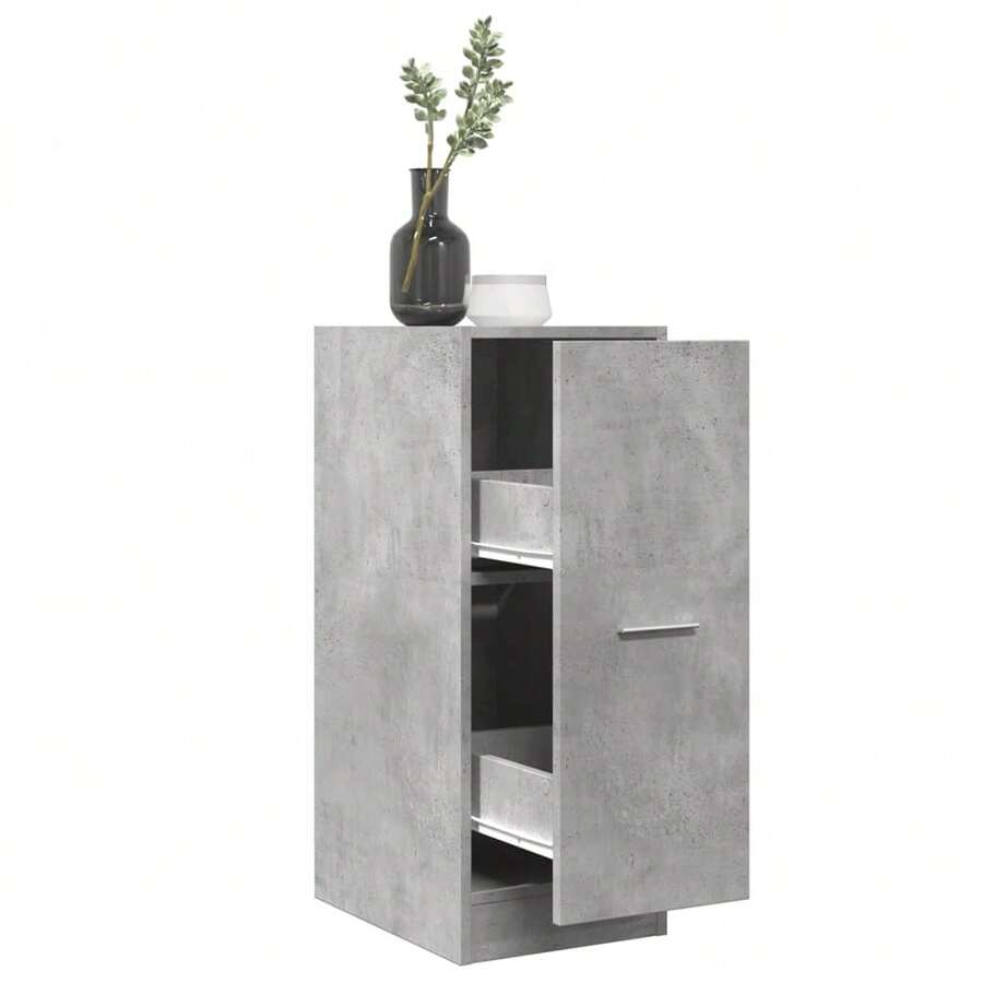 vidaXL Armário boticário cinza beton 30x41x77,5cm bois d'ingénierie - Cinza - Ver 1