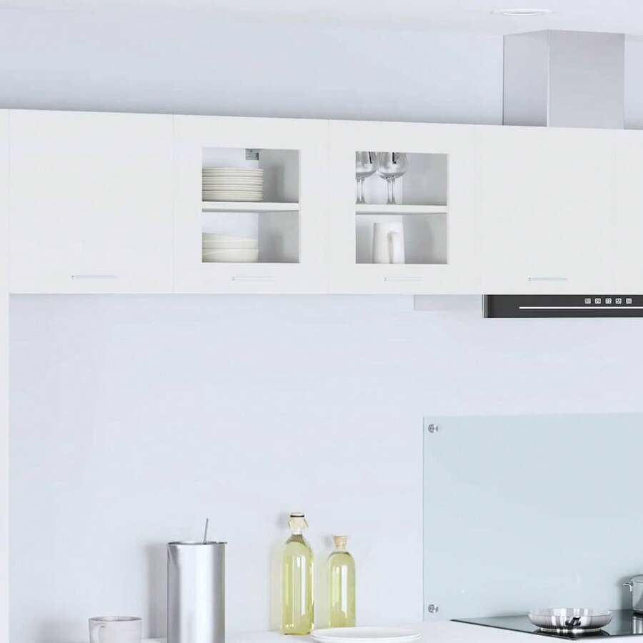 vidaXL Armoire suspendue 2 pcs Blanc 40 x 31 x 40 cm Bois d'ingénierie - Blanc - Voir 1