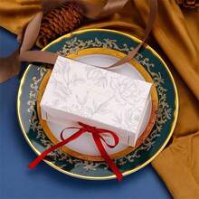 24个长方形自然风礼盒，浪漫婚礼回礼盒，节日派对礼盒，送给“特别的人”，带文字设计和丝带 - 彩色 - 查看 13