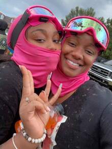 POLASUP 1 st söt rosa ros andningsbar cykelbalaklava, lätt, enkel att rengöra, dubbelt sydd, lämplig för utomhuscykling, motorcykelåkning, vintersporter, vattensporter, solskydd, tygmaterial: spandex, andningsbar, stretchig - Multifärgad - Visa 3