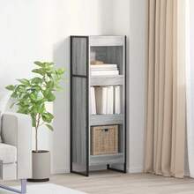 vidaXL Biblioteca gris Sonoma 80 x 30 x 155 cm madera de ingeniería - Gris - Ver 1