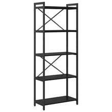 vidaXL Étagère Chêne noir 60 x 30 x 155 cm Bois d'ingénierie - Noir - Voir 2