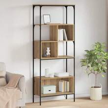 vidaXL Bibliothèque Chêne artisanal 76 x 33 x 188,5 cm - Tabac - Voir 1