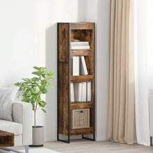 vidaXL Bibliothèque Chêne Fumé 80 x 30 x 155 cm Bois d'ingénierie - Tabac - Voir 1