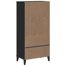 vidaXL Bibliothèque VIKEN negro 60x35x123 cm madera ingeniería - Negro - Ver 8