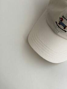 1pc Soft Top Dachshund & Gingham Bow Embroidered Baseball Cap, Cartoon Puppy Bow Plaid Strap, Fashionable, Suitable For Spring/Summer, Versatile, High Quality, Ins , Sun Protection, - Multicolor - View 12