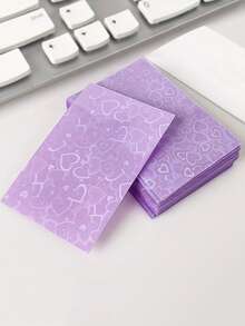 50pcs/Pack 61x91mm Holographic Shiny Star Card Sleeves, 3 Inch Top Loading Card Holders, Back To School