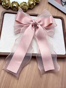 1pc Girl's Hair Clip, New Design Big Bow Knot Hair Barrette With Long Ribbon, Princess Hair Accessory For Little Girls - Multicolor - View 8