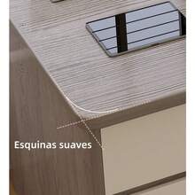 Escritorio Moderno Minimalista Office Ordenador Con 3cajones Dimensiones:100*50*74,5cm - Marrón - Ver 3