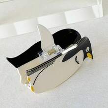 3件套女士可爱动物元素仿企鹅发夹，迷你款和大号款，马尾辫发圈，发饰，适合日常佩戴，波西米亚风，可爱派对女士发爪，优雅发夹 - 彩色 - 查看 12