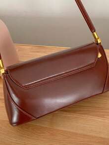 Túi đeo vai cổ điển dành cho nữ, khóa cài, lớp lót polyester, dây đeo vai có thể điều chỉnh, túi xách tay kiểu retro, túi đeo vai hàng ngày | Túi đeo vai cổ điển | Túi xách bền chắc. - Nhiều màu - Xem 6