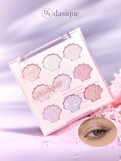  Dasique 9-Color Mermaid Shell Eyeshadow Palette, Highly Pigmented Long-Lasting Formula, Suitable For Graduation, Birthday Party, Beginner-Friendly Smooth Application, Vegan Formula, Rose Girl Charm Colors, Christmas Gift For Her, Fashion Cosmetic Brand, Back To School, Halloween, Wedding Bride, Summer, Valentine's Day, Vacation