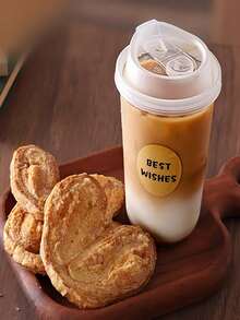 20pcs PET Milk Tea Cups With Lids Disposable And Leak-Proof Ideal For Coffee Water And Other Drinks Suitable For Home Office And Outdoor Use Airtight Seal Keeps Drinks Secure Perfect For Commuting And Travel Works With Both Hot And Cold Beverages - 白色 - 查看 6