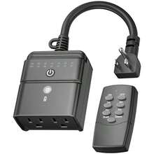 Control remoto de fotocelda y cuenta regresiva y 2 enchufes