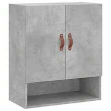 vidaXL Armadio murale grigio cemento 60x31x70 cm ingegneria del legno - Grigio - Visualizzare 2