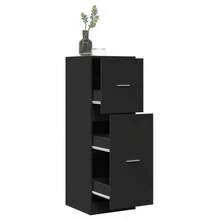 vidaXL Armário apothicaire 40x41x118 cm engenharia madeira preto - Preto - Ver 1