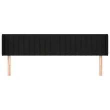 vidaXL Tête de lit con orejas negras de tejido 163x16x78/88 cm - Negro - Ver 3