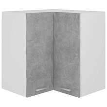 vidaXL Armoire d'angle suspendue "Lyon" Gris béton 57 x 57 x 60 cm Bois d'ingénierie - Gris - Voir 1