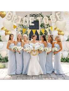 1set Sand White Bachelorette Party Decorations, Nude White Bride To Be Bridal Shower Balloons Decorations, White And Gold Balloons With Diamond Ring Cream Heart Balloons For Bachelorette Engagement Wedding - 彩色 - 查看 8