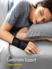 Wrist Brace Pair With Metal Splints, Adjustable Triple Strap Compression, Breathable Mesh Support, Left And Right Braces, Comfortable Fit For Sports, Typing, Daily Wear, Hand Washable Durable Polyester Blend, Hook And Loop Closure, Unisex Fit, Stable - 紫色 - 查看 4