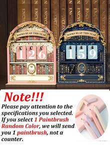 2D Retro Reading Tracker, Annual Book Counter Decor - Can Track Up To 999 Books Per Year. Comes With A Base, Self-Assembly Required. Suitable For Office Books, Modern Books, Sturdy Structure, Bookshelf Decor, Gifts For Book Lovers, Book Display And Storage, Bookshelf Counter Display, And Reading Challenge Gifts. Ideal For Readers, Teachers, Writers, And All Book Enthusiasts. Room Decor Home Decor Ornaments Home Miniature Things - Multicolor - View 9