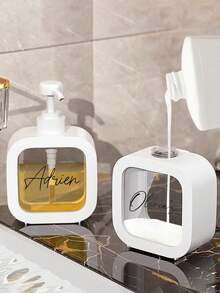 Botellas de tocador reutilizables personalizadas, adecuadas para champú, acondicionador, gel de baño, con dispensador de bomba de metal - 300ml - Ver 2