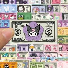 50PCS Cartoon Sanrio Kuromi Character Collection Game Currency Waterproof Graffiti Stickers For Helmet Bicycle Hand Account Pencil Case Decals - 50PCS - View 9
