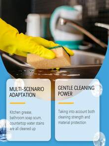 JAYSUING Large Capacity Economical Household Stain Remover Cleaner, Gentle Formula For Effective Cleaning Of Oil Stains In Kitchen And Bathroom, Long-Lasting Shine - Liquid - View 5