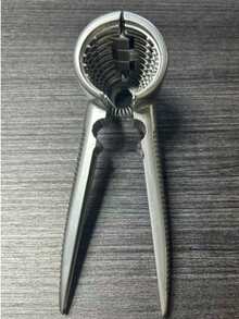 1 Pc Ergonomic Stainless Steel Nut Sheller, Multifunctional Tool For Pine Nuts & Dried Fruits, Essential Kitchen Gadget - Multicolor - View 8