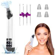 Blackhead Remover Vacuum - Powerful Pore Vacuum For Cleansing Blackhead Extractor With 3 Adjustable Suction Levels 4 Blackhead Removal Tools USB Rechargeable Suitable For Women And Men - White - View 1