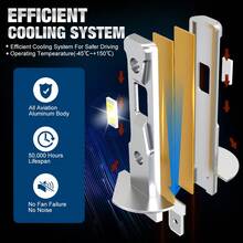 S&D H1 LED 迷你大灯灯泡 70W 20000LM CSP 适用于汽车前大灯风扇灯汽车二极管雾灯 12V 6000K 汽车