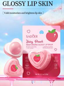 草莓/桃子/橙子/牛油果保湿润唇膏，滋润滋养，防止唇部干裂，淡化唇纹，唇彩 - 多種口味 - 查看 14