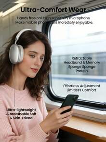 REMAX RB-602HB Headphones: High-Definition Call Clarity, Convenient Multi-Function Buttons, Lightweight Design, Comfortable Fit, Suitable For Various Environments. White Sand Silver. - White Sand Silver - View 4