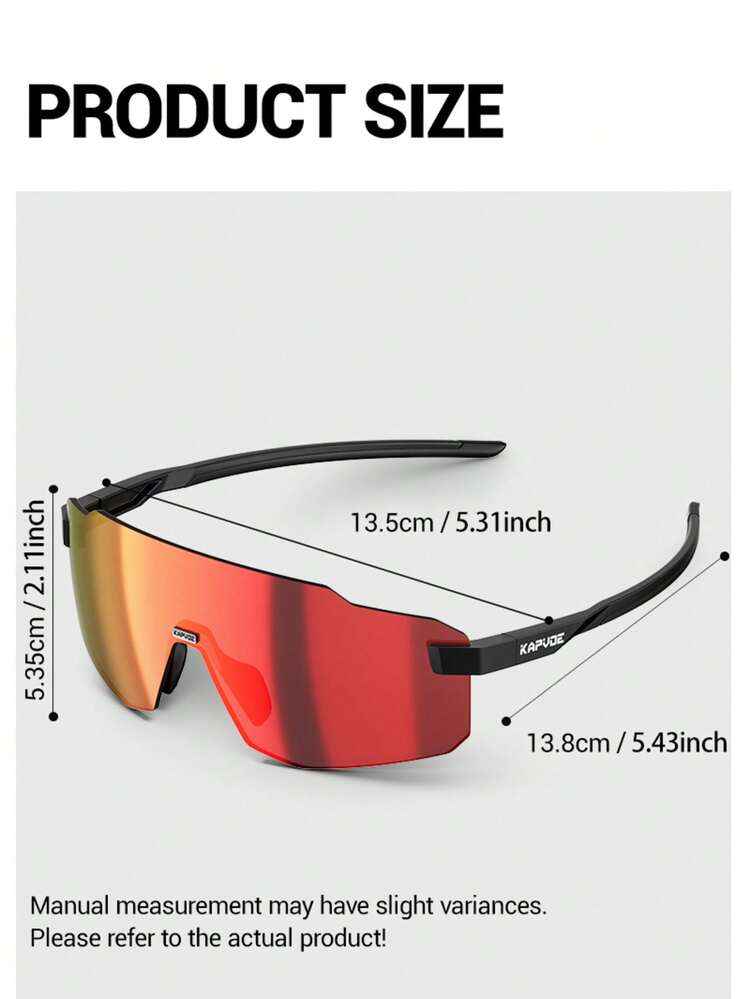 KAPVOE 轻便跑步眼镜，男女款山地自行车骑行眼镜，户外运动配件，露营，旅行，自行车眼镜，钓鱼装备，包含眼镜盒、眼镜布和眼镜袋 - 彩色 - 查看 9