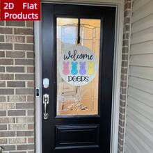 2D Flat Wooden Print 1 Piece Charming Easter Welcome Bunny Sign - Light Color, Wooden Front Door Decoration With Cute Bunny And Eggs, Indoor/Outdoor Spring Celebrations, Welcome Indoor Easter Party Decoration, Festive Welcome Sign | Playful Design | Durable Outdoor Decoration, Rabbit Accessories - A - View 7
