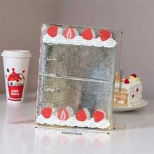 Sổ tay Ins Style Cream Strawberry M5, bìa cứng PVC, thích hợp để tự làm sổ kế hoạch, đựng được thẻ mini 3 inch. - Nhiều màu - Xem 7