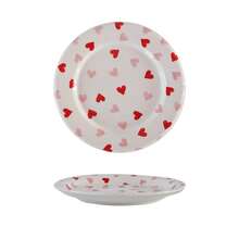 1pc Pink And Red Heart-Shaped Ceramic Dinner Plate Exquisite Heart-Shaped Salad Bowl And Dessert Plate Hand-Painted Dessert Bowl Elegant And Stylish Design Ideal For Valentine's Day Gatherings, Parties, And Tableware Daily Homeware, Gifting, Housewarming Presents Restaurant And Cafe Serving Plates - Multicolor - View 13