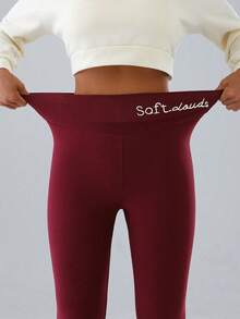 2026 Women's Fleece-Lined Thermal Yoga Leggings - Winter Warm Tights With Full-Leg Coverage, Black/Brown/Beige, Machine Washable Hiking Running Gym Pants For Cold Weather Exercise & Activities (No Dry-Clean), Leggings For Women, Yoga Pants For Women, Women Yoga Pants, Leggings For Women Stretchable, Yoga Pants Women, Womens Leggings, Gym Outfits For Women, Yoga Pants Pants For Women, Gym Clothes Women, Gym Leggings Women, Women Leggings, Butt Scrunch Leggings, - 紅色 - 查看 2