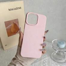 Funda de teléfono de silicona líquida - Lila púrpura, antiamarillamiento y suave protección, compatible con iPhone, resistente al agua, a los golpes, a las caídas y a los arañazos - Rosa - Ver 3