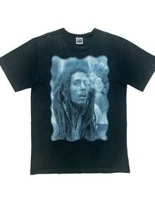 True Vintage 90s Bob Marley Tshirt Size XL - Black - View 8