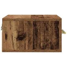 vidaXL Armário de cabeceira Bois antigo 35 x 35 x 20 cm Bois d'ingénierie - Castanho - Ver 7