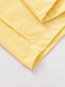 Balabala Unisex Short Sleeve T-Shirt, Classic Round Neck, Breathable Quick-Dry Fabric, Comfortable For Summer Wear - Light Yellow - View 8