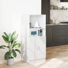 vidaXL Armario de cocina blanco 57x41,5x131,5 cm ingeniería de madera - Blanco - Ver 1