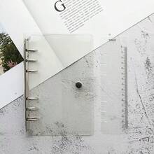 A5/A6/A7 Clear Loose Leaf Binder Cover, 6-Ring PVC Notebook Sleeve, DIY Diary - Clear - View 7