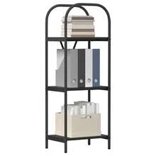 vidaXL Étagère Chêne preto 40 x 30 x 109 cm Bois d'ingénierie - Preto - Ver 3