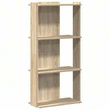 Biblioteca vidaXL de 3 niveles en Sonoma, 60x30x120 cm. - Marrón - Ver 2