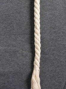 Men's Grey Thick Rope Drawstring Loose Wide Leg Casual Pants - Dark Grey - View 9