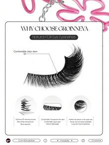 New Cat Eye False Eyelashes, Natural & Lengthening Transparent Band, Flared Ends, Elongate Eye Shape, Faux Mink Lashes, Makeup Use (XF01) Strip Eyelashes, Eyelashes, False Eyelashes, Fake Lashes - Cat Eye Lashes - View 4