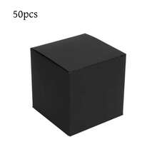 20/50个装方形白/黑/金牛皮纸盒，适用于婚礼惊喜、香水、化妆品、香薰等通用包装礼品盒